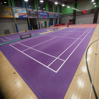 Revêtement de sol sportif en PVC Runsure, imperméable et facile à nettoyer, à poser directement sur le béton, pour les gymnases scolaires, les usines, prix de gros