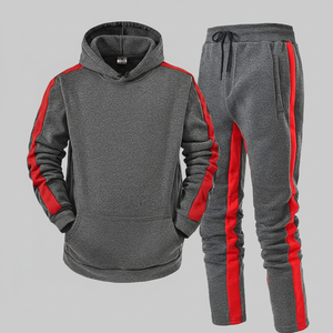 Vente en Gros Confortable Survêtement au Design Personnalisé pour Hommes Grande Taille Jogger Ensemble de Survêtement à Capuche pour l'Hiver - Product Image 1