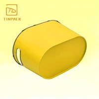 Seau à glace ovale en métal à motif citron rafraîchissant pour refroidir la bière et les boissons