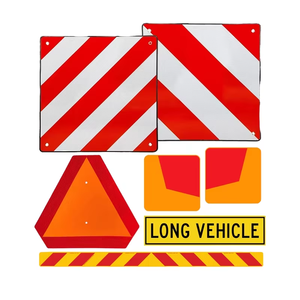 Panneaux réfléchissants conformes aux normes européennes, panneaux d'avertissement pour porte-vélos, plaque en aluminium rayée conforme aux normes italiennes et espagnoles - Product Image 6