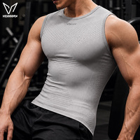 Großhandel Benutzerdefiniertes Logo Herren Kompressions-Tanktop Geringe Mindestbestellmenge Schnelltrocknend Ärmelloses Fitness-Workout-Sport-Unterhemd OEM-Fabrik Nylon