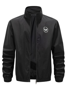 Veste de club de tennis pour <span class=keywords><strong>homme</strong></span>, entièrement zippée, col rabattable, décontractée pour le vendredi, plusieurs couleurs, imperméable, respirante, en toile - Product Image 4