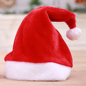 Décoration personnalisée pour adultes et enfants Chapeau de Père Noël classique Chapeau de Noël en peluche de Noël - Product Image 2