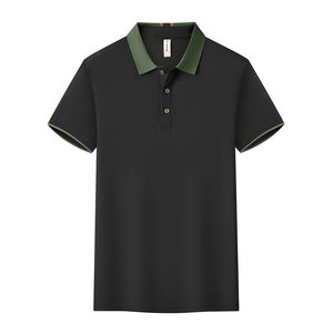 Polo pour homme à manches courtes, couleur unie, tissu Oxford en polyester, séchage rapide, col rabattu, vêtements de travail, usage quotidien - Product Image 4