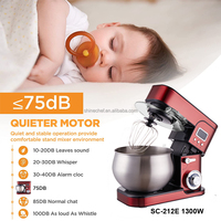 Batteur sur socle planétaire électrique 7,3 QT avec bol mélangeur en acier inoxydable, crochet pétrisseur, écran LCD et conception à tête inclinable haute efficacité