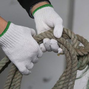 Guanti da Lavoro in Cotone a Basso Prezzo, Guanti di Sicurezza Bianchi per Riparazioni, Costruzioni, Magazzino, Giardinaggio, per Uomini e Donne - Product Image 4