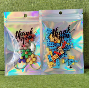 Túi Khóa Kéo Đóng Gói Bằng Laser 10*15 Túi Nhựa Dẻo Âm Dương Túi Trang Sức Ảo Cầu Vồng - Product Image 4