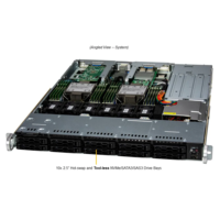 Vente chaude Nouveau X13 Clouddc Pcie 5.02 Sys-121c-Tn10r 1u Dp Clouddc 2cpu 4th Gen Intel Xeon Processeurs évolutifs Serveur en rack