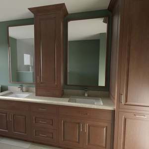 Luxury Cherry Solid Wood Shaker Modular Matt Lacquered Cabinets <b>Wardrobe</b> - Product Image 3