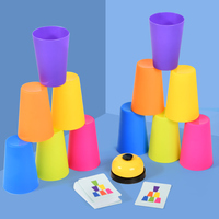 Juego de Apilamiento Rápido al por Mayor, Batalla de Copas Competitiva, Entrenamiento de Reacción, Coordinación Mano-Ojo, Juguetes Educativos para Niños