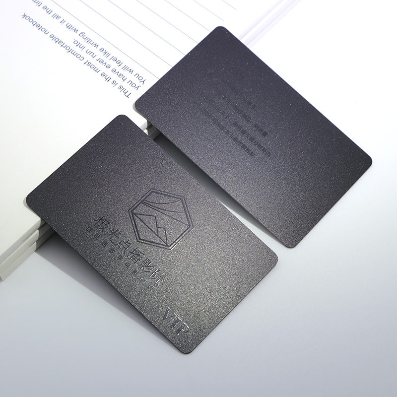 Silk Screen Printing Froseted Black Plastic Membership RFID Cards