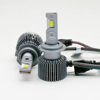 Phare de voiture LED tricolore 55W, 3000K 4300K 6000K, phare LED commutable, tube thermique en cuivre, ampoule LED automobile