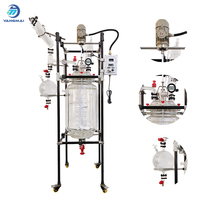 Nouvelle chaudière de réaction industrielle en verre à double enveloppe de 100 L, modèle pilote, avec conception transparente et visible pour la purification de produits chimiques fins