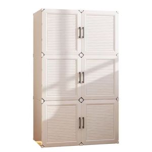 Moderne tragbare Kunststoff-Garderobe Almirah Sale Beliebtes Design Kunststoff-Kleidung Adult Storage <span class=keywords><strong>Cabinet</strong></span> Closet mit verdickter Tür - Product Image 5