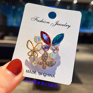 Colorful Crystal Rhinestone Flower Brooch <b>Pin</b> Silver Plated Alloy Women's Fashion Jewelry Accessory for Wedding Engagement - Product Image 4