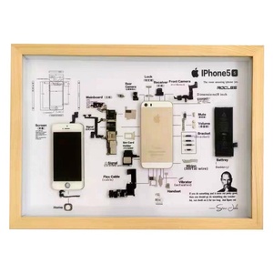 Điện thoại di động tháo dỡ máy khung ảnh gỗ rắn MDF nhựa mô hình âm thanh nổi hình ảnh rỗng khung nhựa kim loại móc chìa khóa - Product Image 2