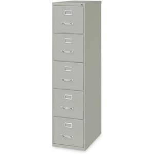 Alera HVF1562LG Armoire à dossiers verticale économique à cinq tiroirs gris clair, tiroirs format lettre 15 x 26,5 x 61,37 - Product Image 4