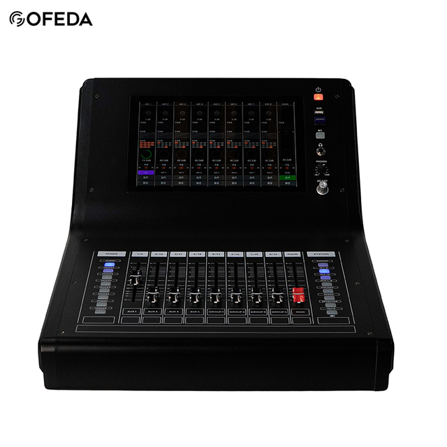 Professional Digital Audio Console Mixer GOX-T12 Metal Material Manufacturer-Sold Rack WIFI Recording Console