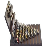 Présentoir personnalisé pour grandes pièces commémoratives avec protection UV et support en bois pour vitrine de collection