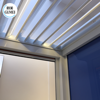 Gumei Pergola moderne Balcon Piscine Bâtiment de jardin Toit à persiennes motorisé Pergola motorisée Bioclimatique Aluminium