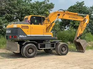 Excavatrice sur pneus Hyundai 150LC-9, godet de 0,58 m³, modèle 2018, moteur Cummins d'occasion, pompe hydraulique, boîte de vitesses, 14 tonnes - Product Image 5