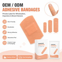 Pansements adhésifs hypoallergéniques OEM pour peaux sensibles, stériles, imperméables, pansements de premiers secours à retrait doux, marque privée