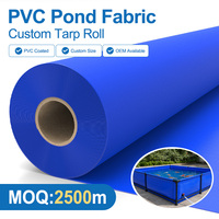 Rouleau de bâche en PVC pour bassin, 650 GSM, imperméable, résistant aux UV, pour l'aquaculture, élevage de poissons et crevettes