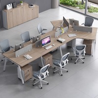 Mobilier de bureau moderne et créatif combinaison de chaise de bureau pour personnel simple siège de carte de séparation modulaire pour 3/5/6 personnes
