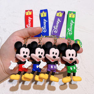 Neu eingetroffen: 3D-PVC-Schlüsselanhänger im kreativen Anime-Stil, Taschenanhänger für Schüler, süßer Tanz-Mickey-Minnie-Schlüsselanhänger - Product Image 4