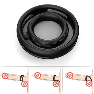 Toptan erkek titreşimli silikon horoz halka Penis halkası gecikme boşalma yetişkin seks oyuncakları adam için - Product Image 4