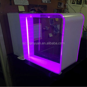 <span class=keywords><strong>Table</strong></span> <span class=keywords><strong>basse</strong></span> rectangulaire de luxe en verre avec <span class=keywords><strong>aquarium</strong></span> de 50L pour usage extérieur, emballage en boîte, mobilier familial - Product Image 5