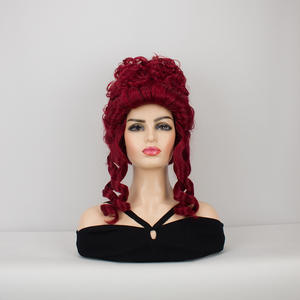 <span class=keywords><strong>Parrucca</strong></span> rossa da 12 pollici <span class=keywords><strong>barocca</strong></span> ad alveare con corpo in fibra sintetica ad alta temperatura in fibra di Halloween <span class=keywords><strong>parrucca</strong></span> Cosplay per donna - Product Image 6