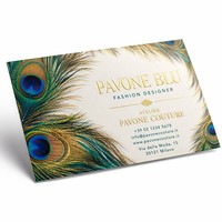 Cartes de visite personnalisées imprimées en offset couleur, multi-thèmes, cartes d'invitation artistiques, papier couché avec dorure à chaud