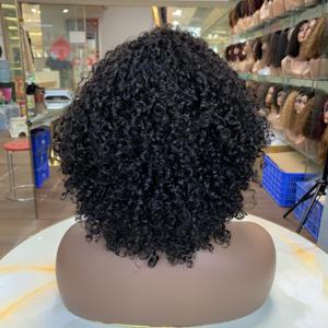 New Arrival 12 Inch Pixie Curl <b>Human</b> <b>Hair</b> 4x4 Closure <b>Wig</b> Raw Indian <b>Hair</b> Short Bob <b>Wig</b> for Women - Product Image 4