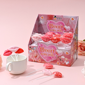 Lot <span class=keywords><strong>de</strong></span> 12 bonbons durs <span class=keywords><strong>en</strong></span> <span class=keywords><strong>forme</strong></span> <span class=keywords><strong>de</strong></span> lèvres, saveurs <span class=keywords><strong>de</strong></span> fruits assorties, avec emballage cadeau pour la Saint-Valentin - Product Image 3