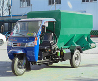 Nouveau Tricycle Diesel 5m³ pour l'épandage d'aliments pour bétail, Chariot de décharge d'aliments pour vaches, Composants essentiels pour l'élevage, Vente directe usine