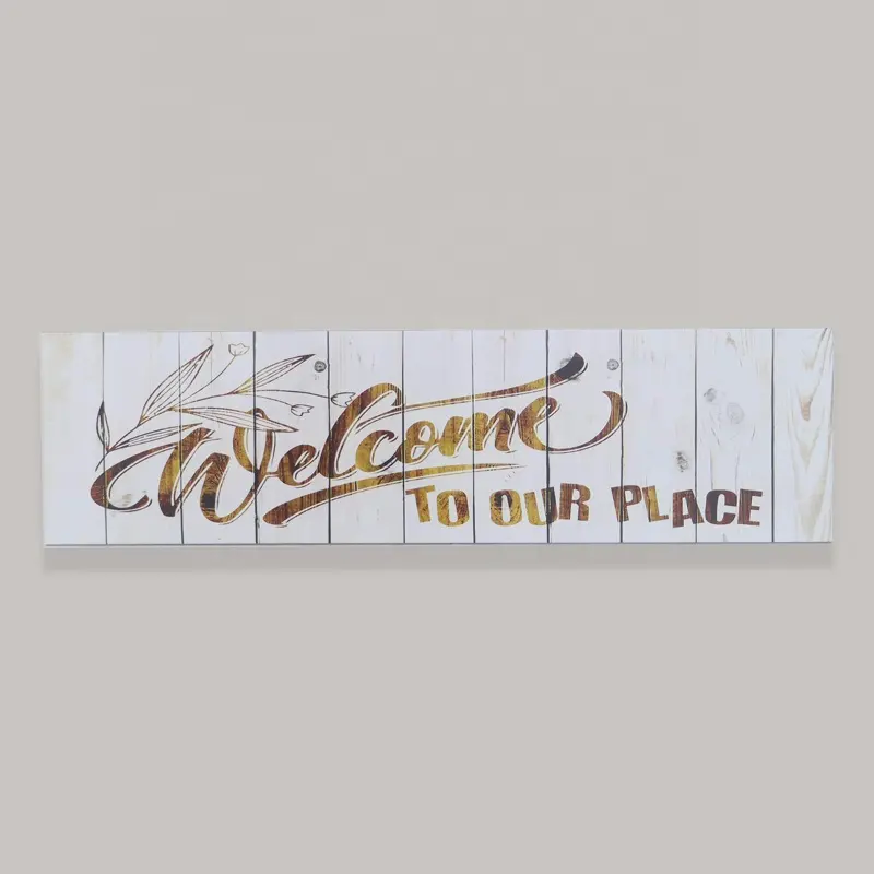 Welkom Om Onze Plaats Muur Decoratieve Metalen Bord Uv Gedrukt Wall Art