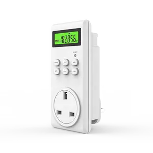 UK Plug in type Electronic Shower Timer For Water Valve And Temperature Controller