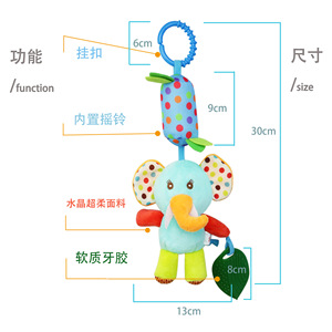 Juguete Colgante de Peluche para Cuna y Asiento de Coche <span class=keywords><strong>Tumama</strong></span> Kids, Sonajero Sensorial Suave para Bebés, Juego de Juguetes para Cochecito - Product Image 2