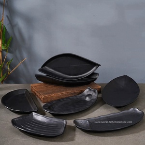 Nhà Máy Bán Hàng Trực Tiếp Thuyền Hình Dạng Cá Nhân Tùy Chỉnh In Ấn <span class=keywords><strong>Melamine</strong></span> Snack Tấm Nhà Hàng Sushi Tấm Cho Bán Buôn - Product Image 1