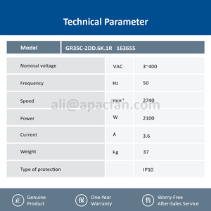 ตัวแปลง GR35C-2DD.6K.1R ziehl-Abegg พัดลมระบายความร้อน163655ทางรถไฟพัดลม FFU ตัวกรองพัดลมหอยโข่งด้านหลัง - Product Image 5