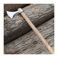 Meilleure qualité personnalisé fait à la main en acier à haute teneur en carbone Viking tactique Camping outil hache Tomahawk avec gaine en cuir Bushcraft Viking hache