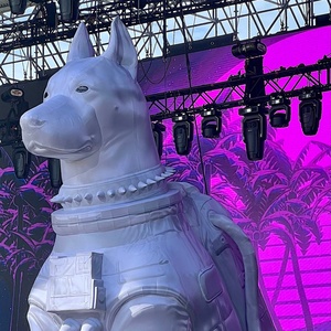 Decoración Inflable Personalizada de Don <span class=keywords><strong>Juan</strong></span> para Escenarios, Escultura Gigante Inflable de Guerrero Lobo Blanco para Maluma - Product Image 2