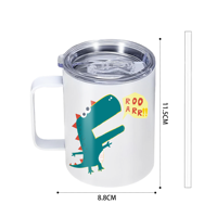 Lot de 25 tasses à café vierges en acier inoxydable de 12 oz pour sublimation avec poignée, prêtes à l'emploi (RTS) pour les États-Unis