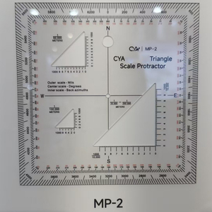 ไม้บรรทัดวัดแผนที่พลาสติก DF EDS CYA MP-2 พร้อมมาตรวัดมุมและสเกลสามเหลี่ยม - Product Image 2