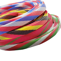 Protector de Cable trenzado PET negro y rojo de alta densidad, 2m, 4mm, 6mm, 8mm, 10mm, 12mm, 14mm, 16mm, 20mm, 25mM, 30mm, 40mm