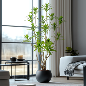 Planta de bambú <span class=keywords><strong>artificial</strong></span> decorativa para interiores, árbol simulado verde y maceta de bonsái para bodas y fiestas, palmera de plástico - Product Image 2