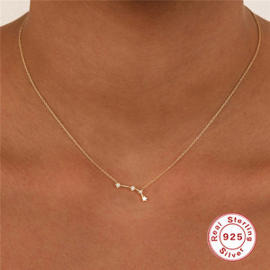 Nouveau S925 argent sterling douze constellation diamant clavicule collier européen <span class=keywords><strong>et</strong></span> américain personnalisé vente chaude style INS - Product Image 5