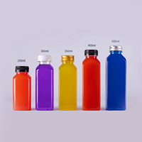 Sans BPA 60ml 4oz 350ml 12oz 500ml 16oz 32oz Bouteilles en plastique PET carrées françaises vides pour boisson jus lait thé avec bouchons