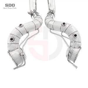 ท่อลงสแตนเลส SDO สำหรับ <span class=keywords><strong>Ferrari</strong></span> <span class=keywords><strong>812</strong></span> GTS 6.5L V12 ปี 2021+ ชุดท่อไอเสียตรงพร้อมแผ่นกันความร้อนประสิทธิภาพสูง OPF - Product Image 5